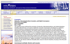 New York University, Stern School of Business - Department sites